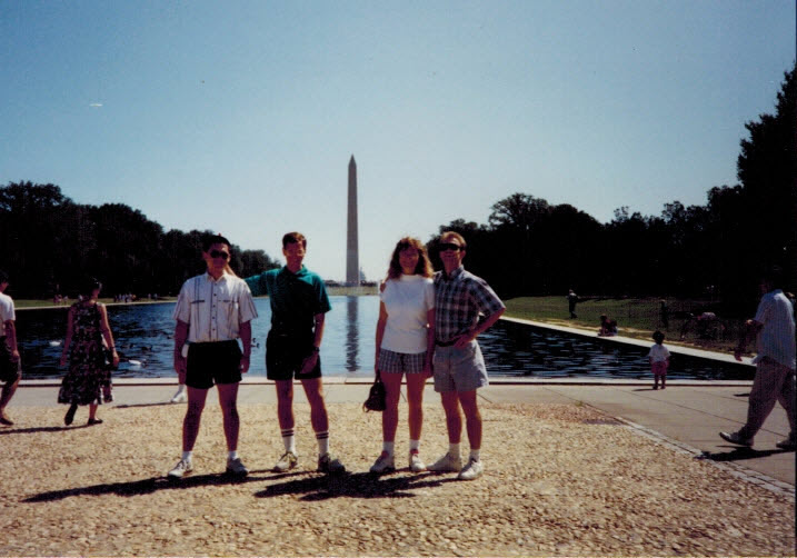 L to R: Albert Tam, David Marcus, Kim Allen, John Allen; Washington DC, September 2, 1991