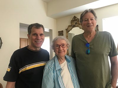 L to R: David Marcus, Renetta Waldman, Daniel Marcus; July 2021