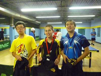 8–18 Medalists, L to R: Matthew Wu (Bronze), Chase Bockoven (Silver), George Wang (Gold)