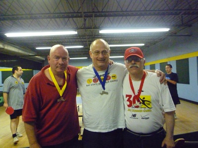 Age 60 and Up Medalists, L to R: Timothy Kelly (Bronze), Don Najarian (Gold), Neal Fox (Silver)